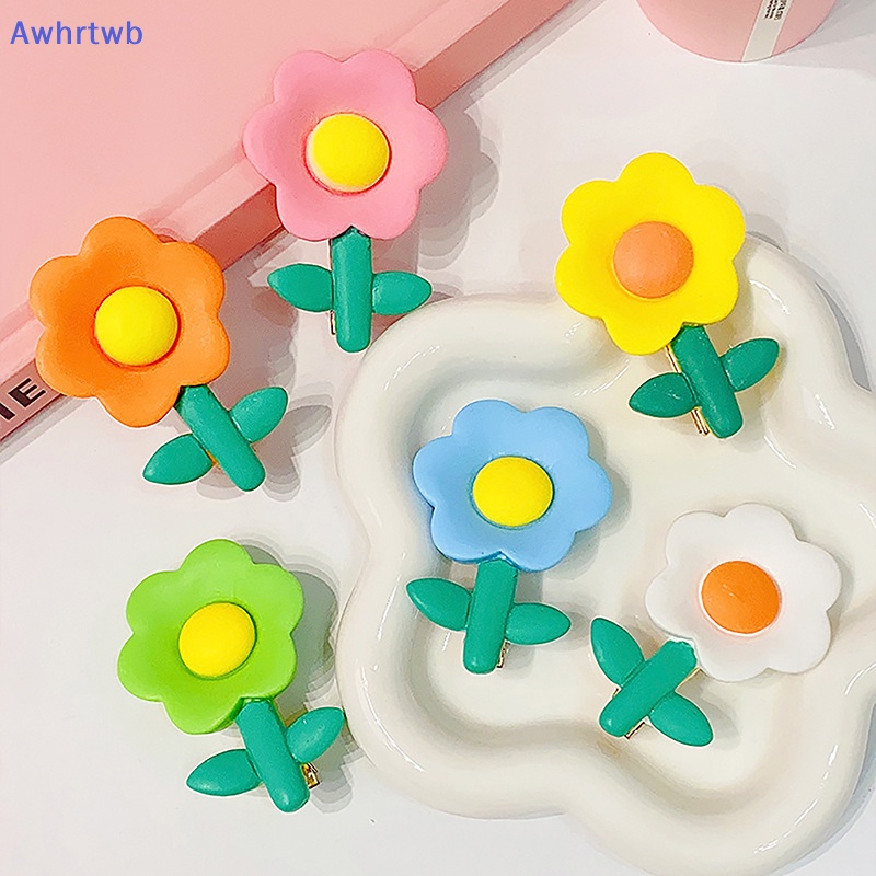 Kẹp Tóc Hình Bông Hoa Màu Kẹo Dễ Thương Thời Trang Mùa Hè Cho Bạn Gái Mới