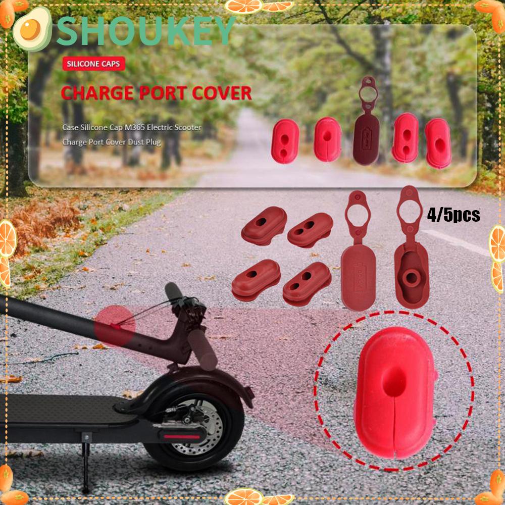 Set 4 / 5 Vỏ Bọc Cổng Sạc Bằng Cao Su Chất Lượng Cao Cho Xe Điện XIAOMI M365