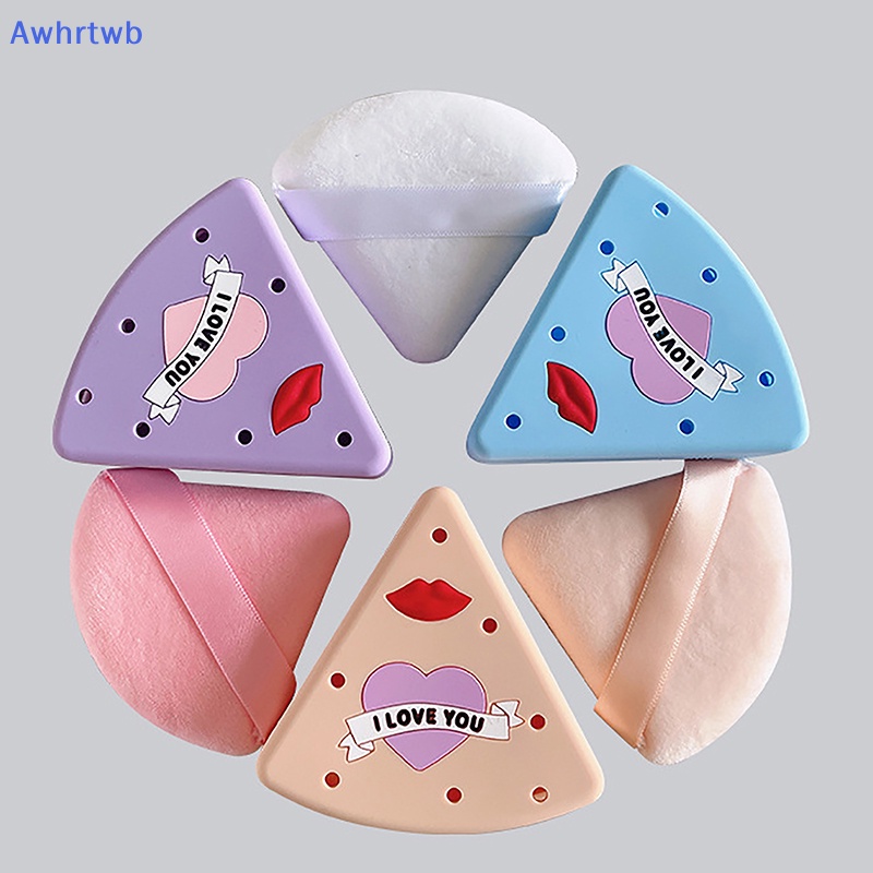 Hộp Đựng Mút Trang Điểm Hình Tam Giác Bằng Silicone Tiện Dụng Khi Đi Du Lịch Mới