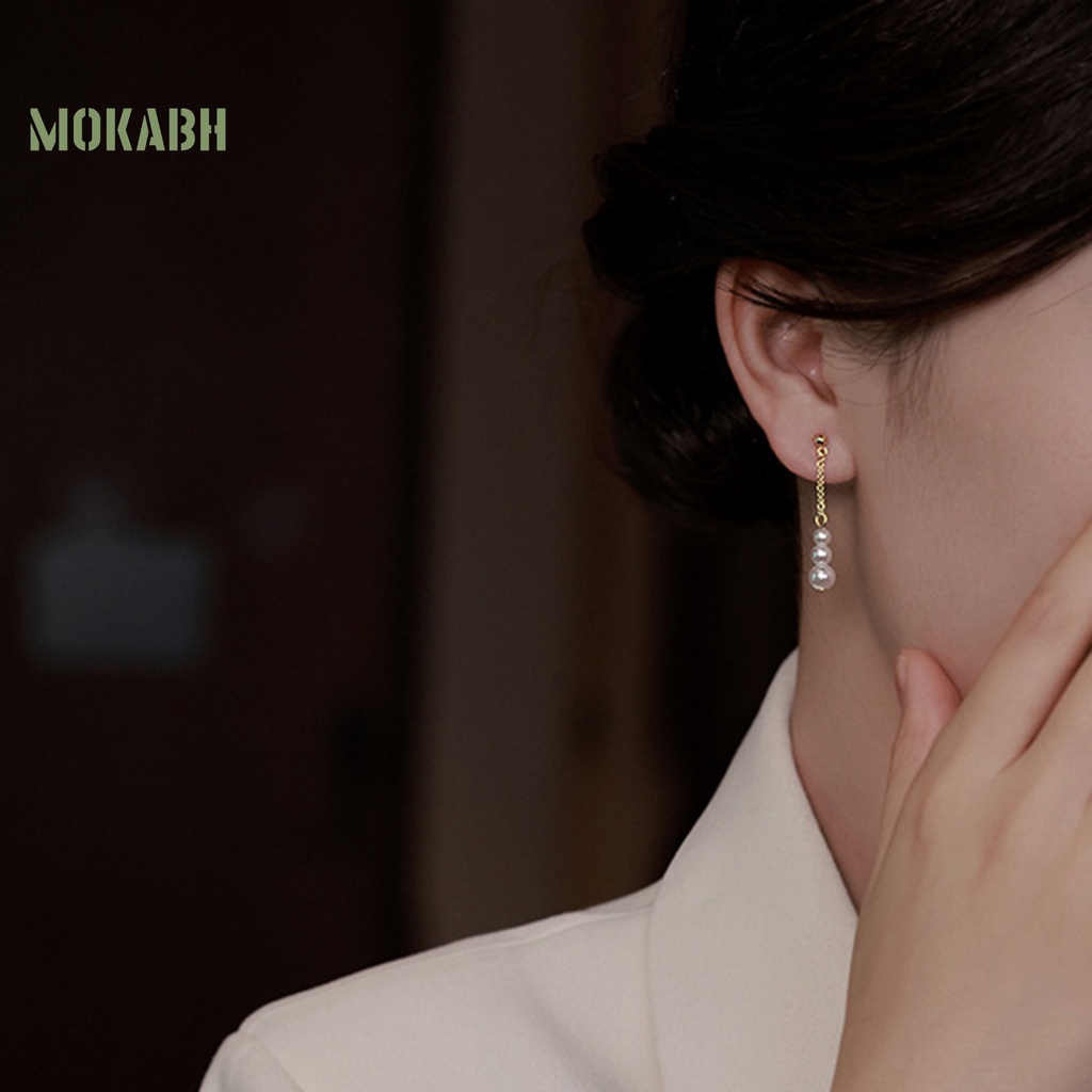 1 Đôi Bông Tai Ngọc Trai Giả Thời Trang Sang Trọng