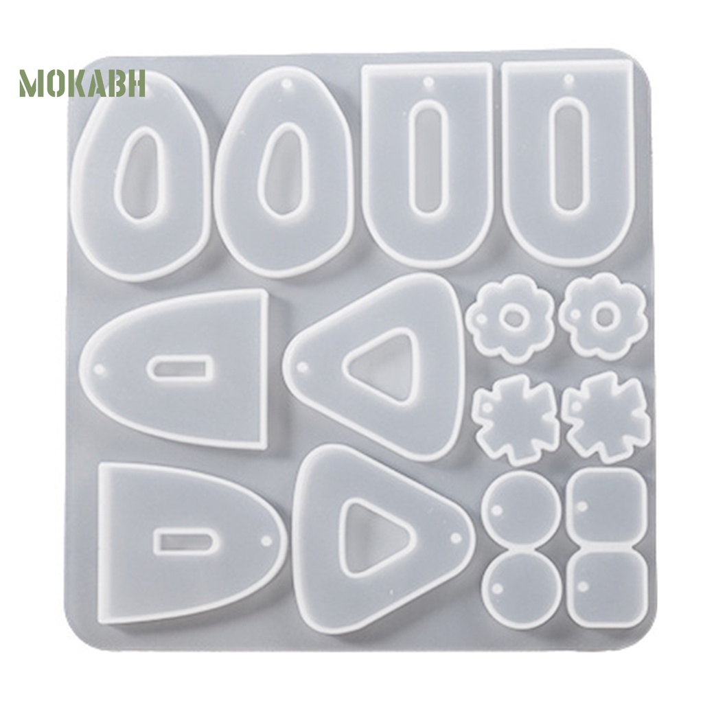 [Mới] Khuôn Làm Bông Tai Epoxy Hình Học / Ngôi Sao / Mặt Trăng Chống Dính Dễ Dàng Sử Dụng DIY