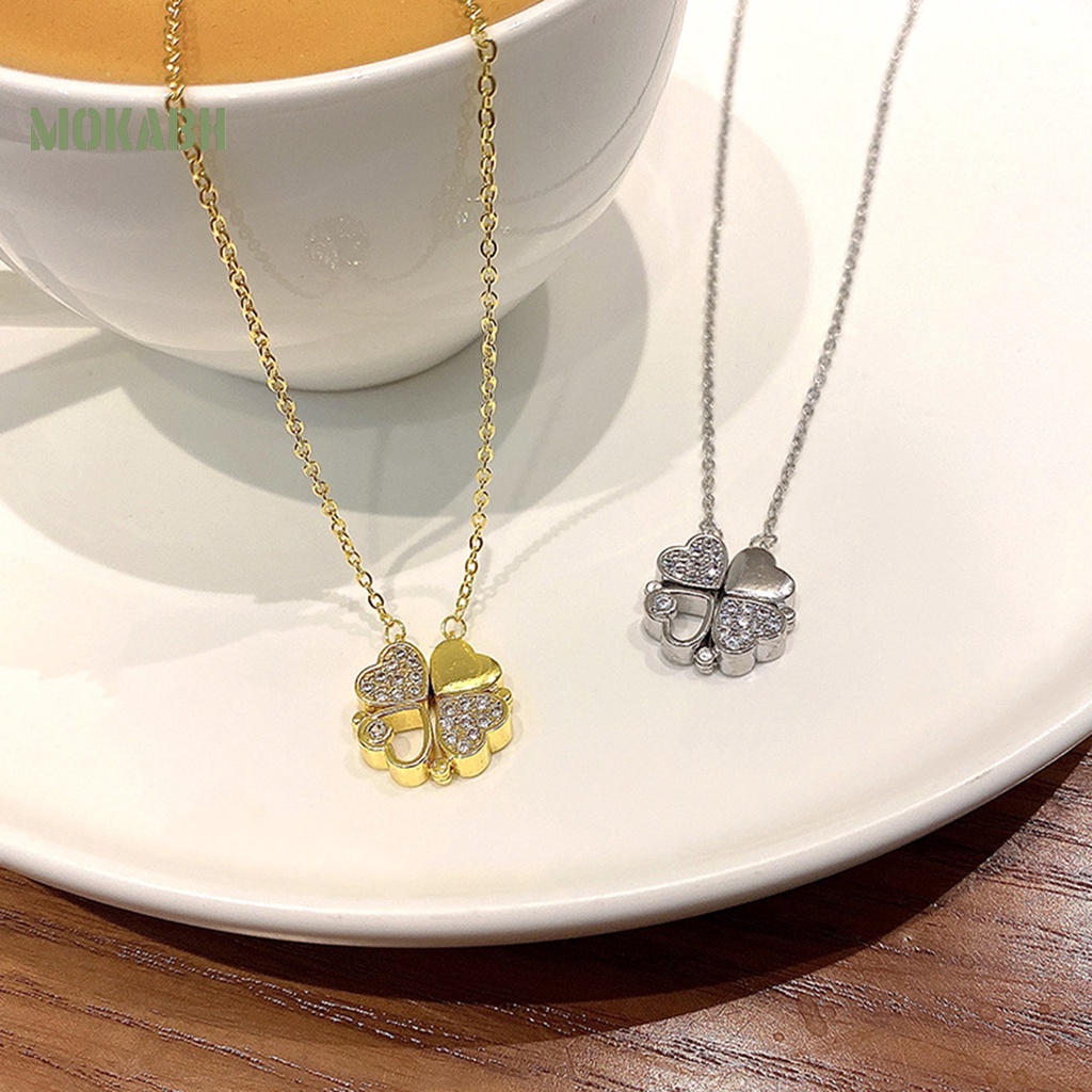 Vòng cổ Mặt Hình Cỏ Bốn Lá Thời Trang Xinh Xắn Cho Nữ