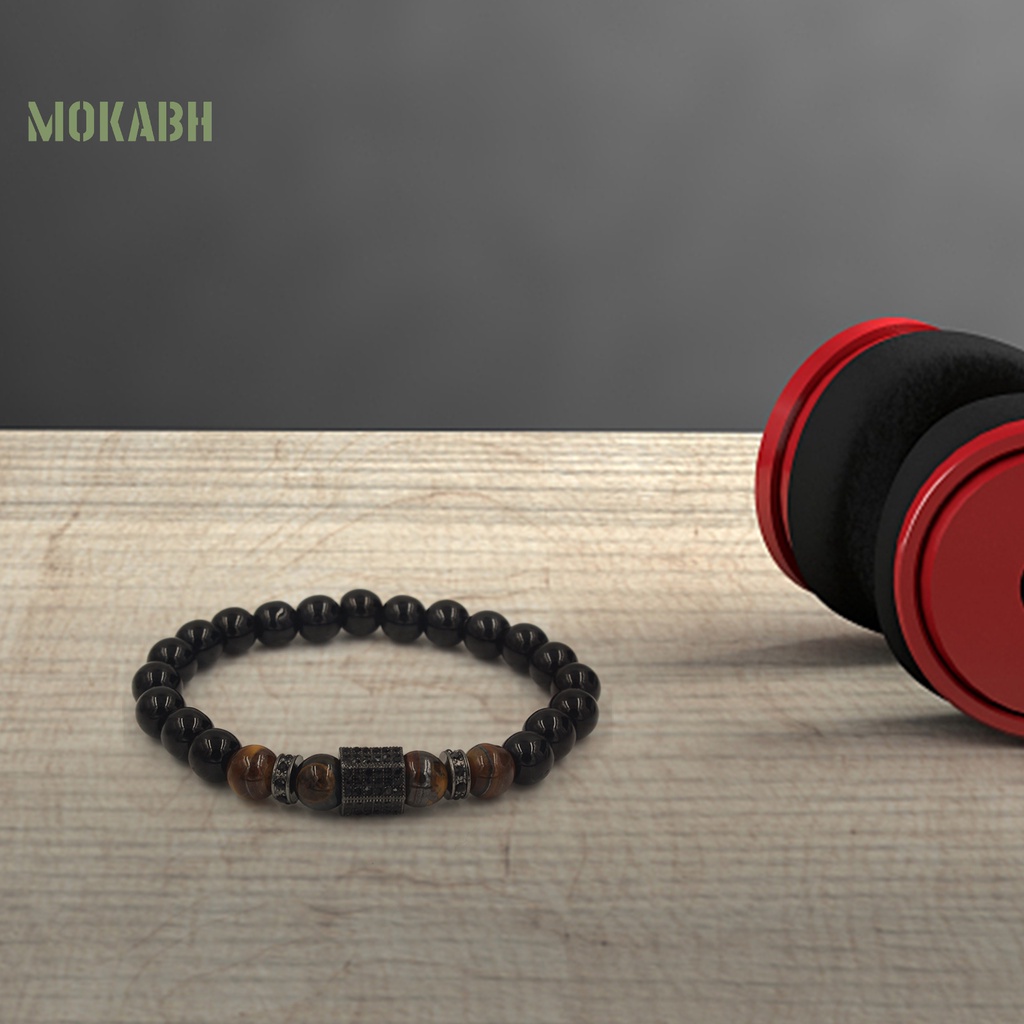 Vòng Tay Chuỗi Hạt Pha Lê Giả Phong Cách Vintage Thời Trang Cho Nam