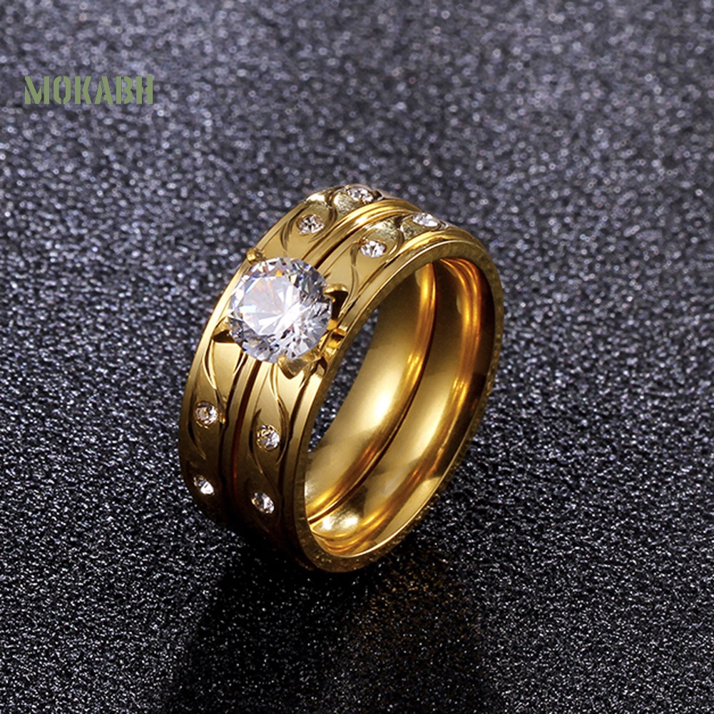 Nhẫn Đính Đá Zircon Sang Trọng Cho Nữ