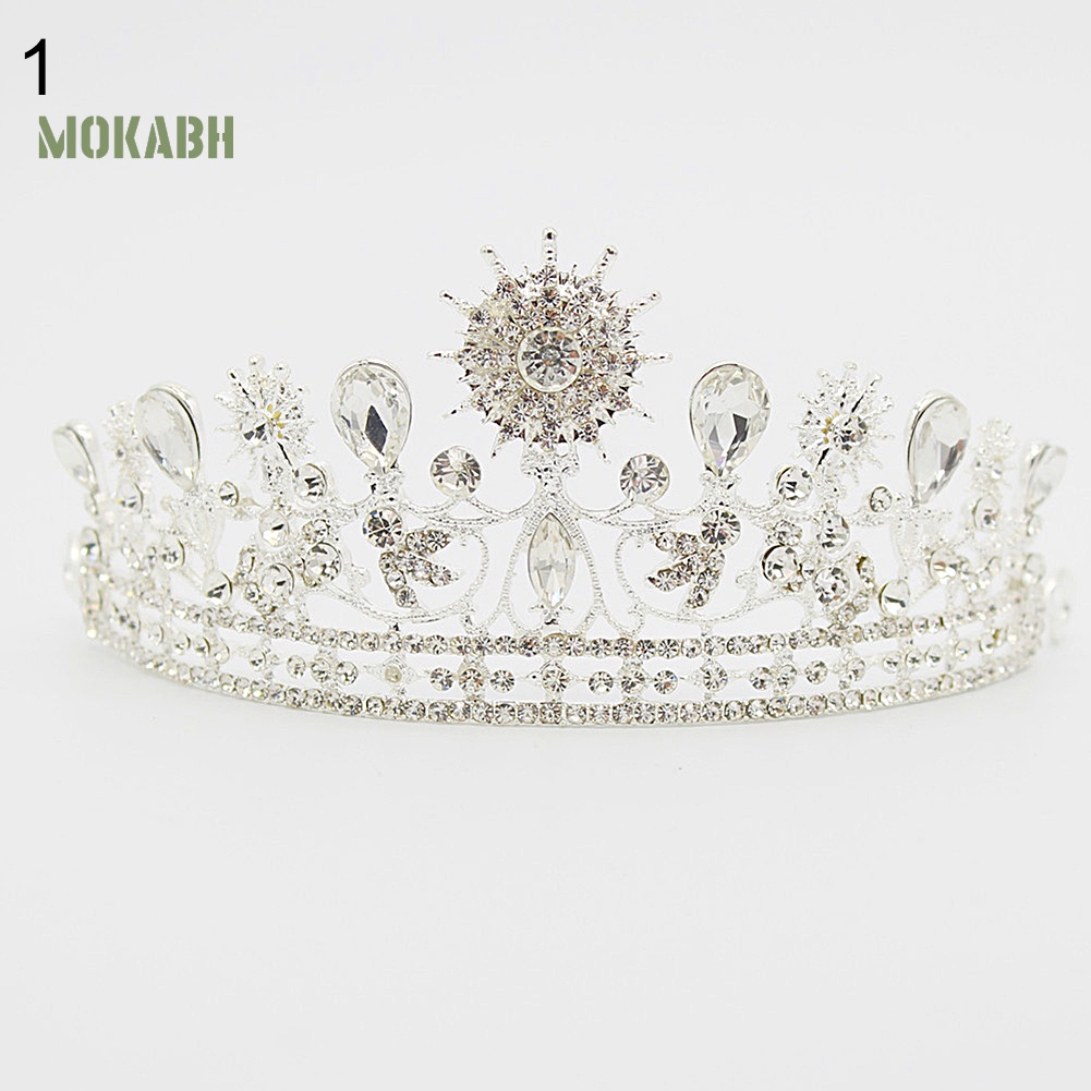 Vương Miện Cài Tóc Đính Đá Phong Cách Vintage Cho Cô Dâu