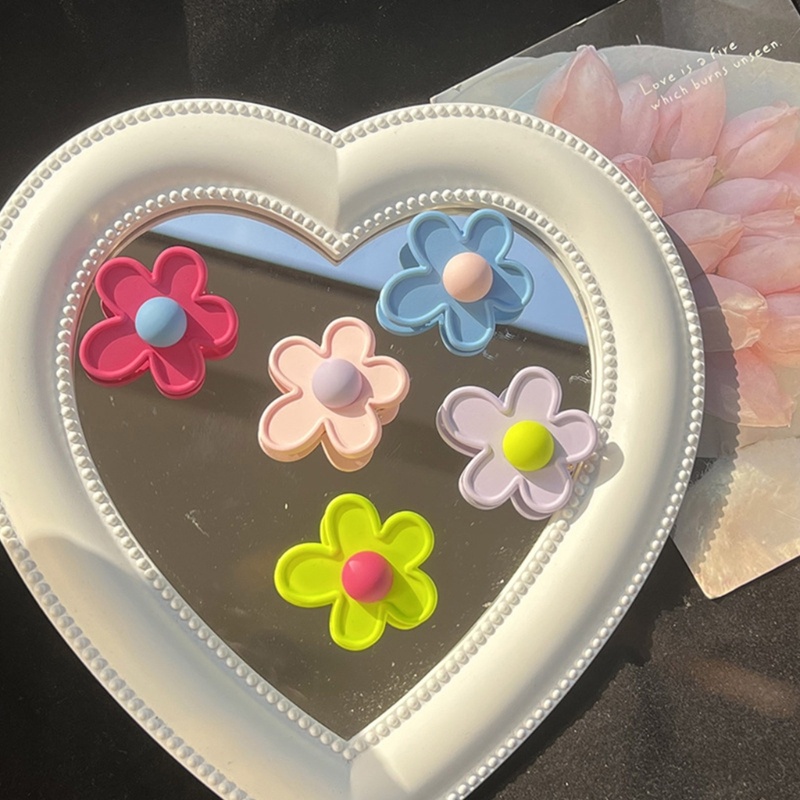 Kẹp Tóc Hình Bông Hoa Màu Nhám Xinh Xắn Thời Trang Mùa Hè Cho Bạn Gái