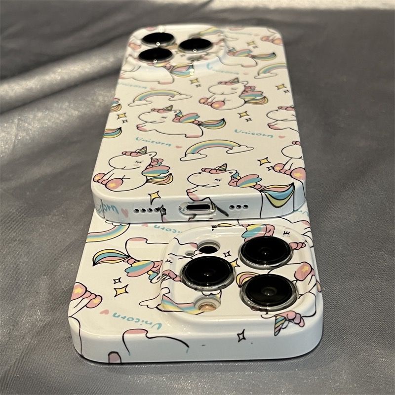 Ốp Điện Thoại Cứng Siêu Mỏng Họa Tiết Kỳ Lân Dễ Thương Dành Cho Iphone 13 Pro Max 12 14 CG1F