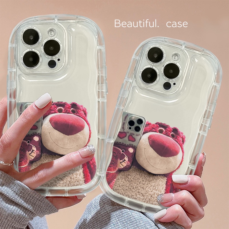 Ốp Điện Thoại Silicone Mềm Trong Suốt Chống Sốc In Hình Gấu Cho IPhone 14 13 12 11 Pro Max XS X XR 8 + 7 Plus