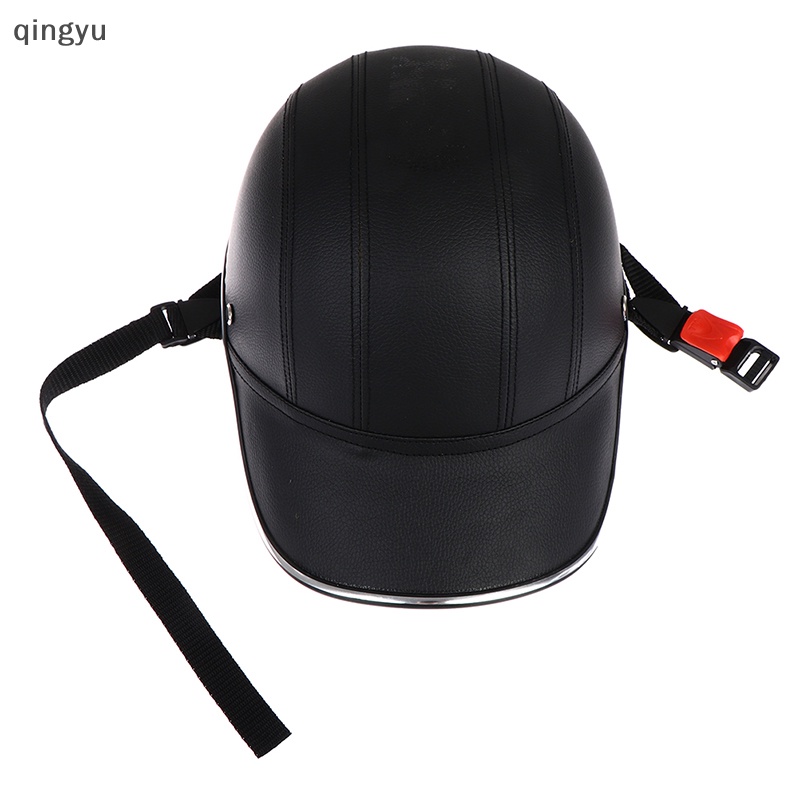 Qingyu Mũ Bảo Hiểm Xe Máy Nửa Mặt An Toàn Cứng Cáp Phong Cách Vintage