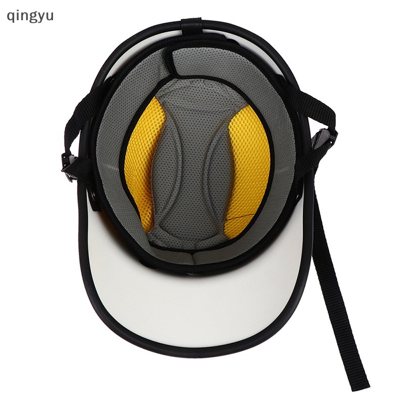 Qingyu Mũ Bảo Hiểm Xe Máy Nửa Mặt An Toàn Cứng Cáp Phong Cách Vintage