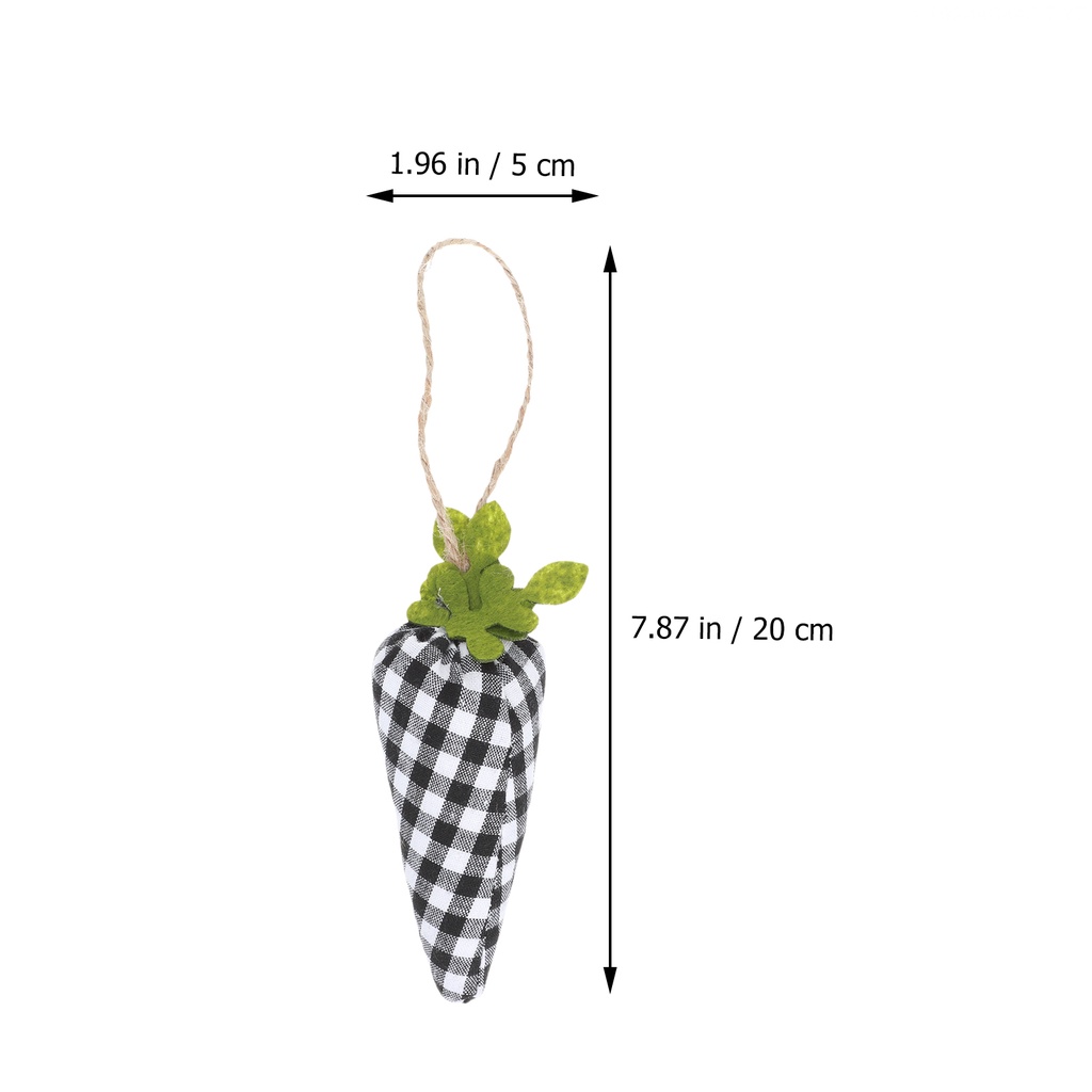 Bộ 5 Cà Rốt Bằng Vải Cotton Kích Thước 20x5cm Dùng Trang Trí