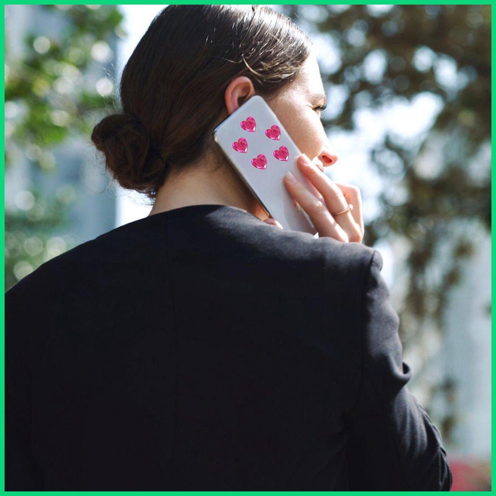 Đá Dán Acrylic Nhiều Màu Họa Tiết Trái Tim Lấp Lánh Trang Trí Thủ Công Cho jiwvn