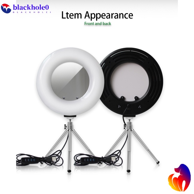 Vòng Đèn LED Tròn 9 Inch 4 Trong 1 Dùng Trang Điểm Để Bàn