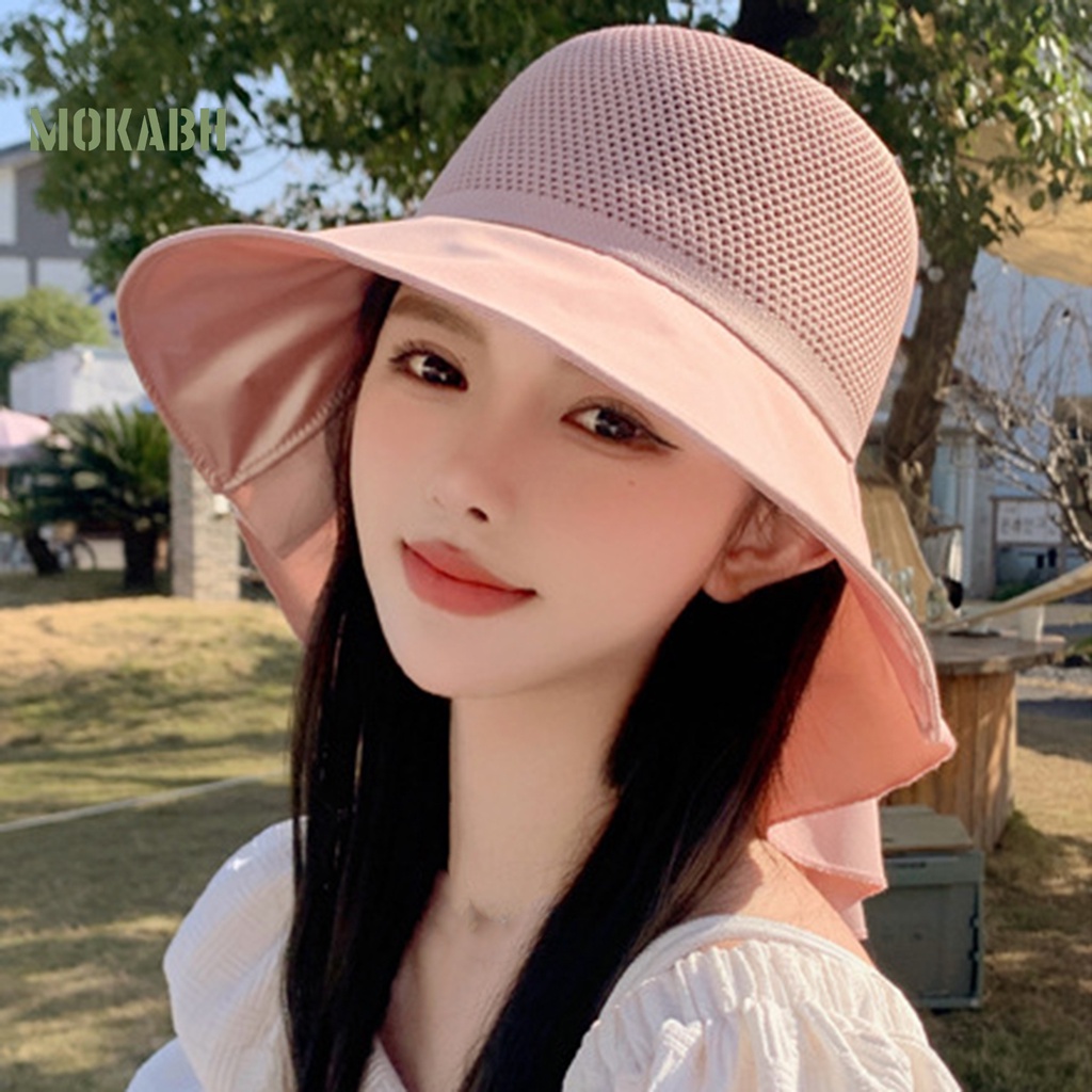 [Mok Abh] Mũ Rộng Vành Chống Nắng Thoáng Khí Thời Trang Mùa Hè Cho Nữ
