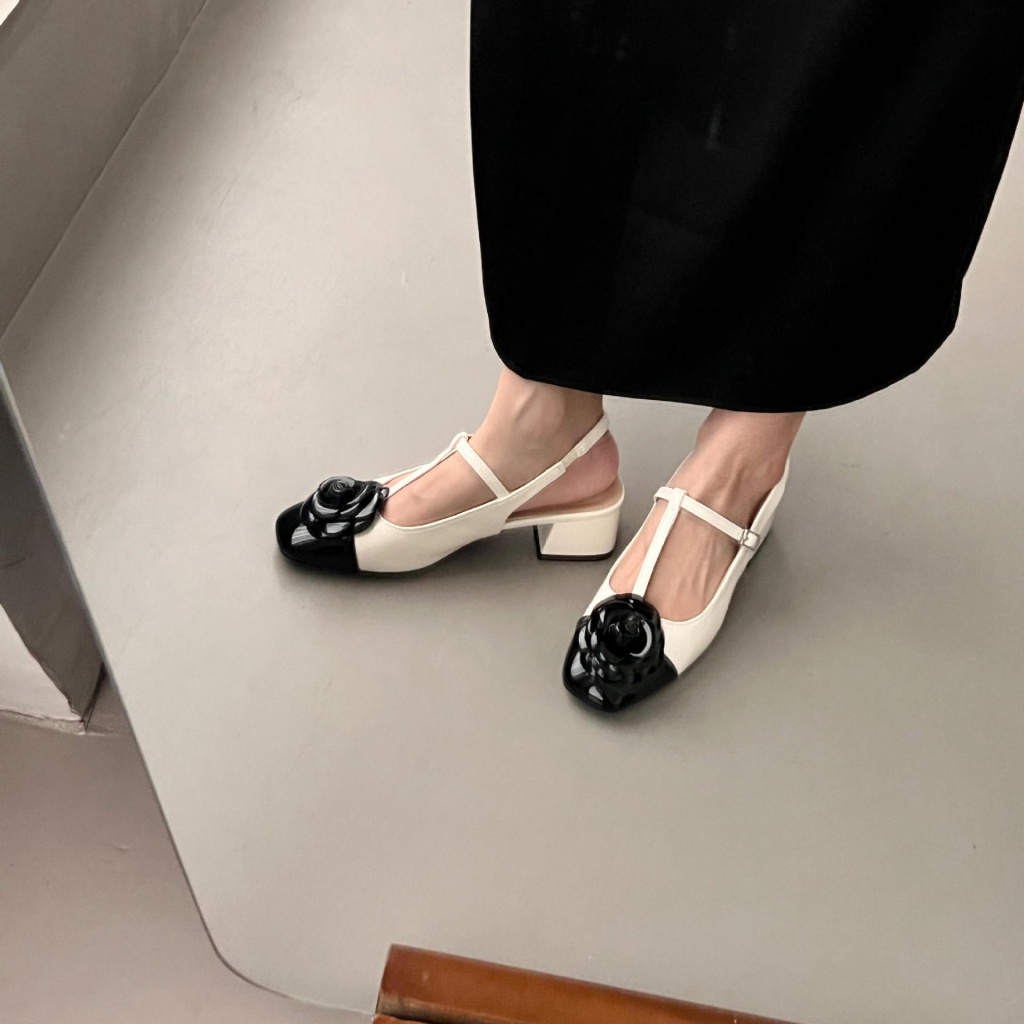 Giày Cao Gót Da Mềm Mũi Vuông Thời Trang Xuân Hè 2023 Cho Nữ