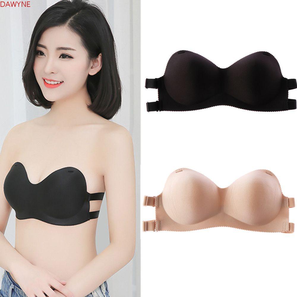 Áo Ngực Silicone Không Dây Không Gọng Nâng Ngực Tàng Hình Màu Trơn