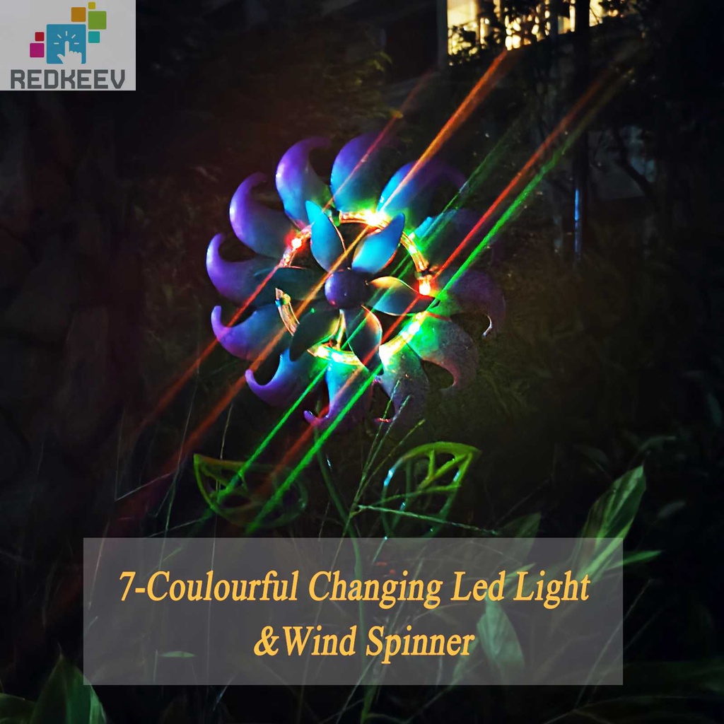 Đèn Trang Trí Sân Vườn Hình Cối Xay Gió 3D Sử Dụng Năng Lượng Mặt Trời