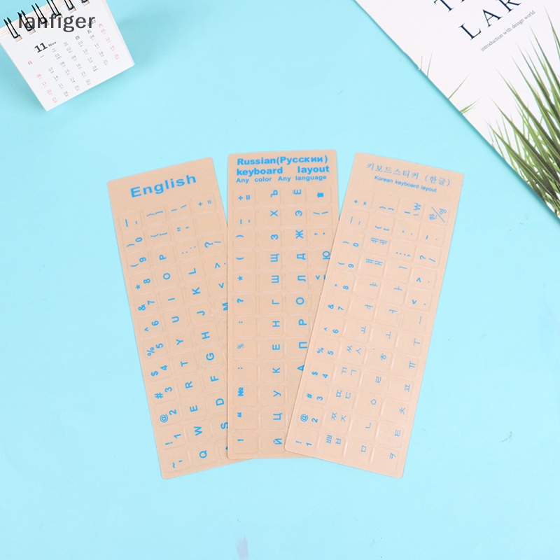 Miếng Dán Bàn Phím Trong Suốt In Chữ Tiếng Anh Nga Hàn Quốc