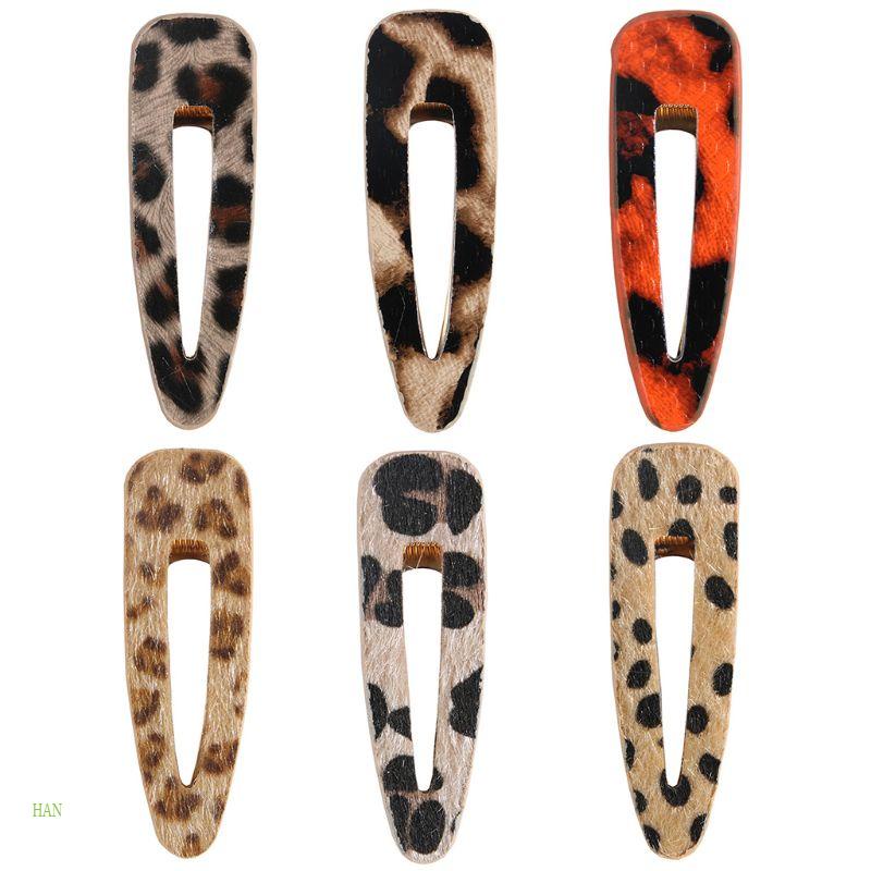 Kẹp Tóc Giả Da Họa Tiết Da Báo Phong Cách Bohemian Dành Cho Nữ