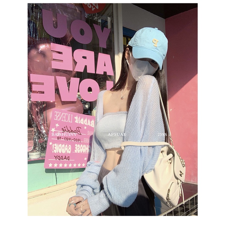 COZOK Áo Khoác cardigan Dệt Kim Tay Dài Màu Trơn Dễ Phối Đồ Hợp Thời Trang