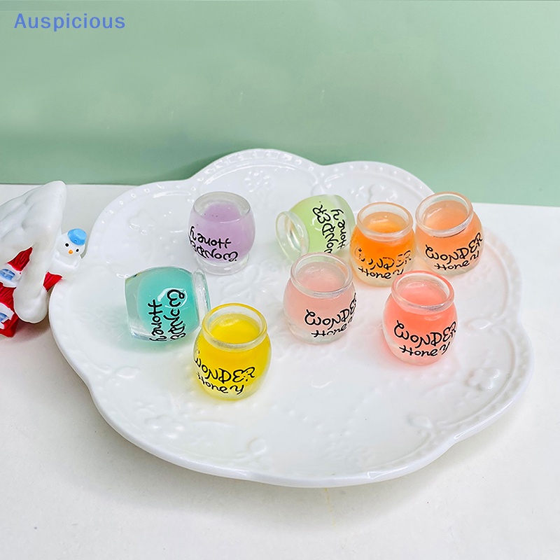 Set 2 Hũ Mật Ong Mini Bằng Nhựa Resin Dạ Quang Trang Trí Tiểu Cảnh / Nhà Búp Bê