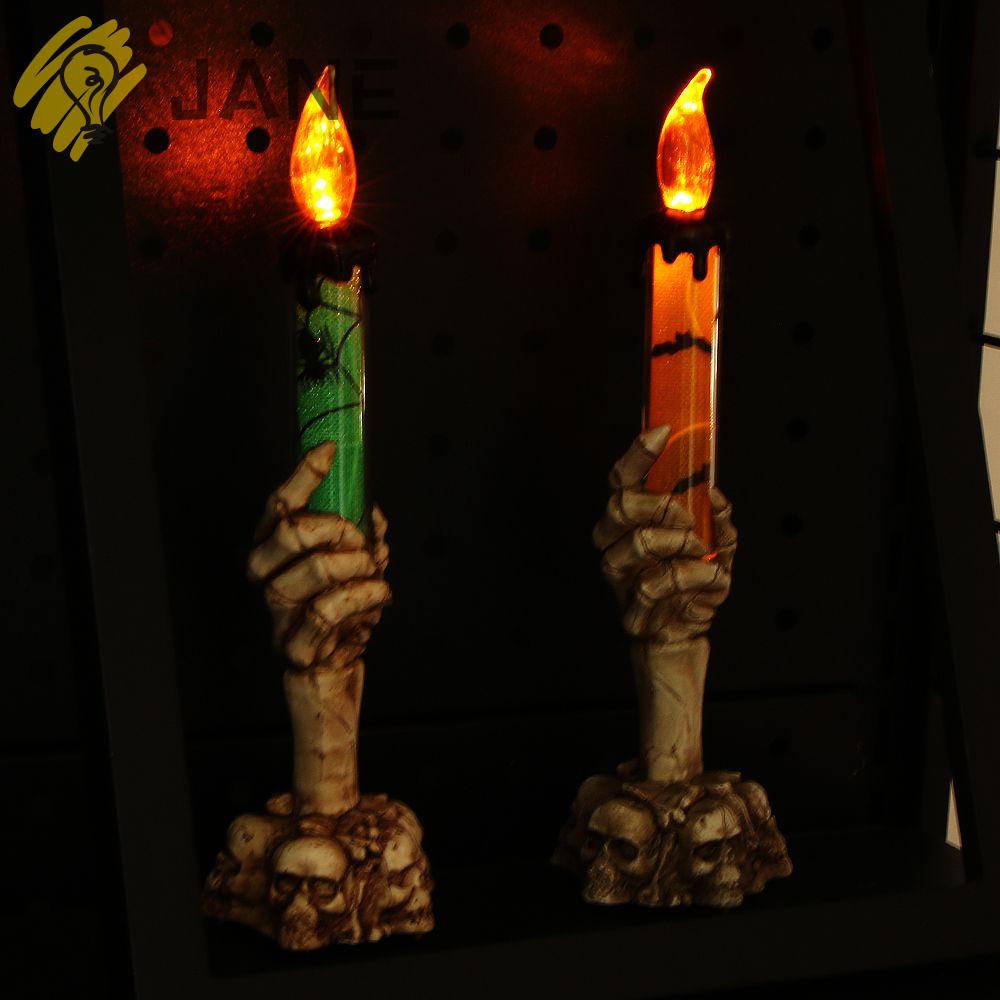 Đế Nến Hình Đầu Lâu Trang Trí Tiệc Halloween Đứng