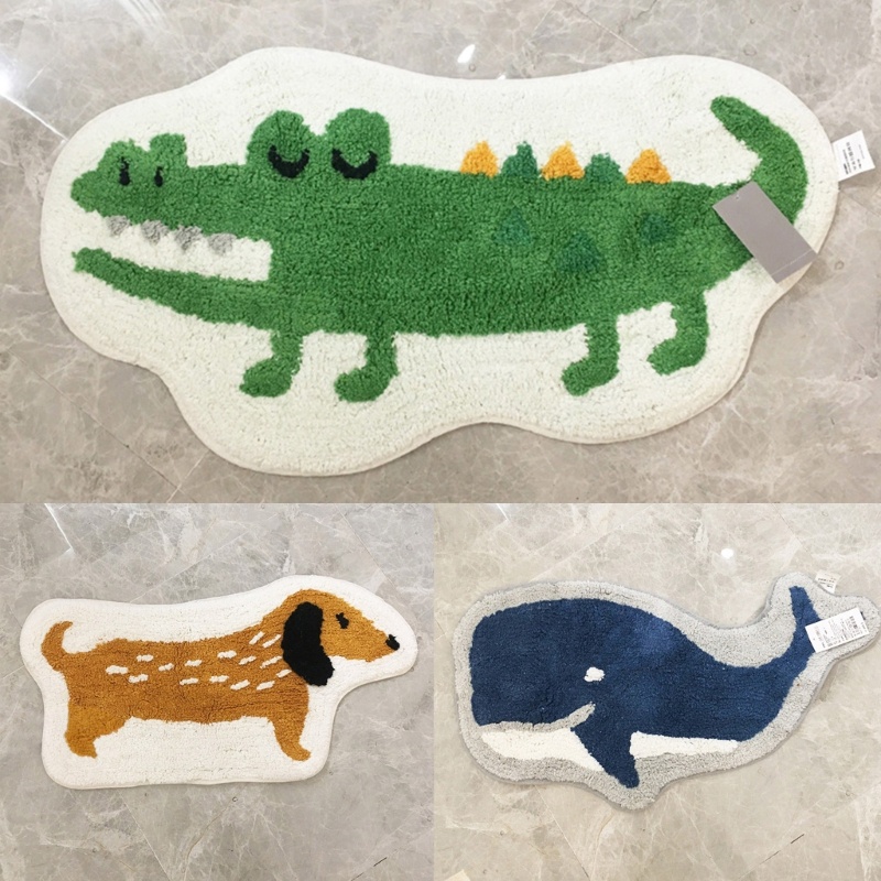 Thảm Lót Sàn Nhà Tắm Mềm Mại Thấm Hút Nước Chống Trượt Hình Động Vật Hoạt Hình Siêu Dễ