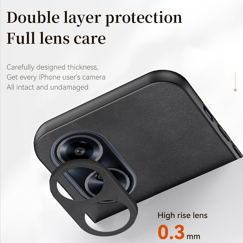 Ốp Điện Thoại Da PU Viền Silicon Dẻo Thời Trang Sang Trọng Cho OPPO A98 5G A 98