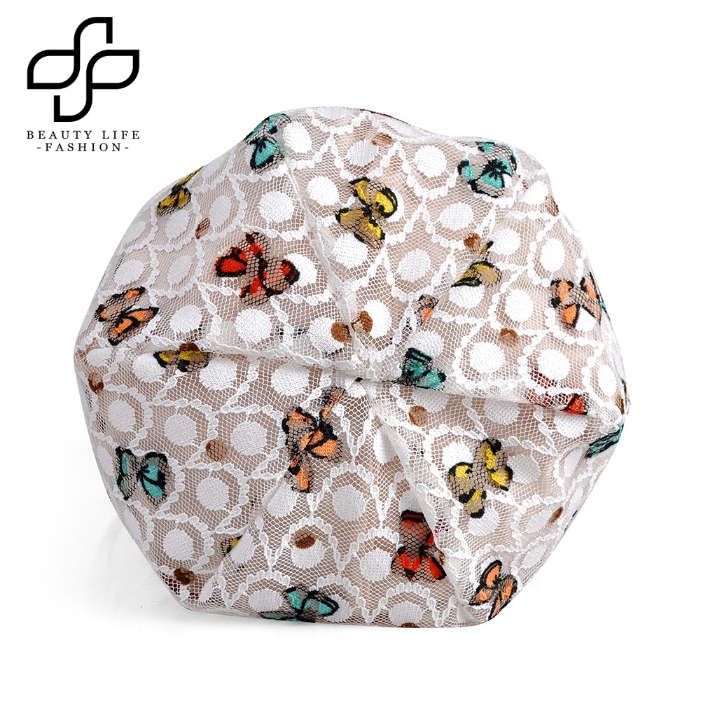 Mũ Lưới Trùm Đầu Họa Tiết Bươm Bướm Nhiều Màu Sắc Thời Trang Mùa Hè Cho Mẹ Bầu