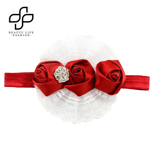 Băng Đô Hoa Hồng Co Giãn Dễ Thương Cho Bé Gái