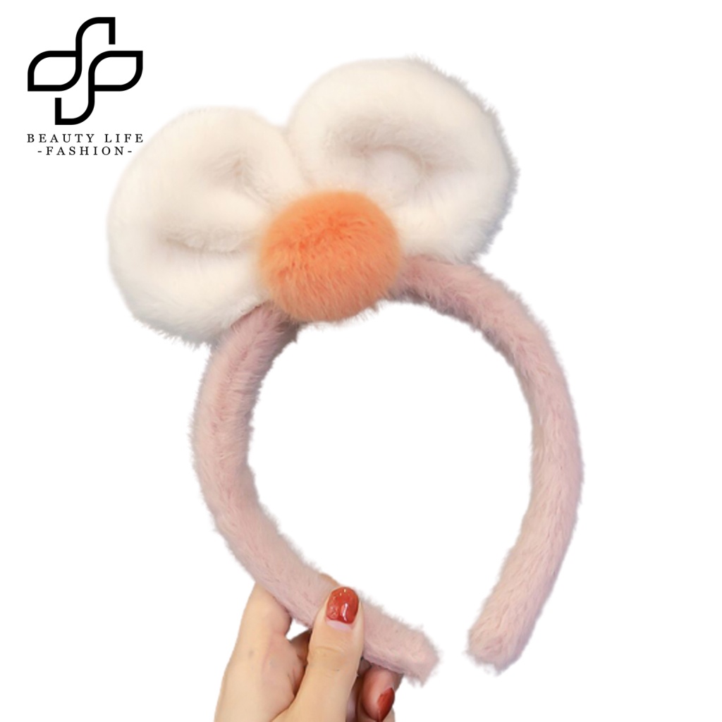 Băng Đô Nhung Mềm Mại Thắt Nơ Đáng Yêu Dành Cho Nữ Rửa Mặt