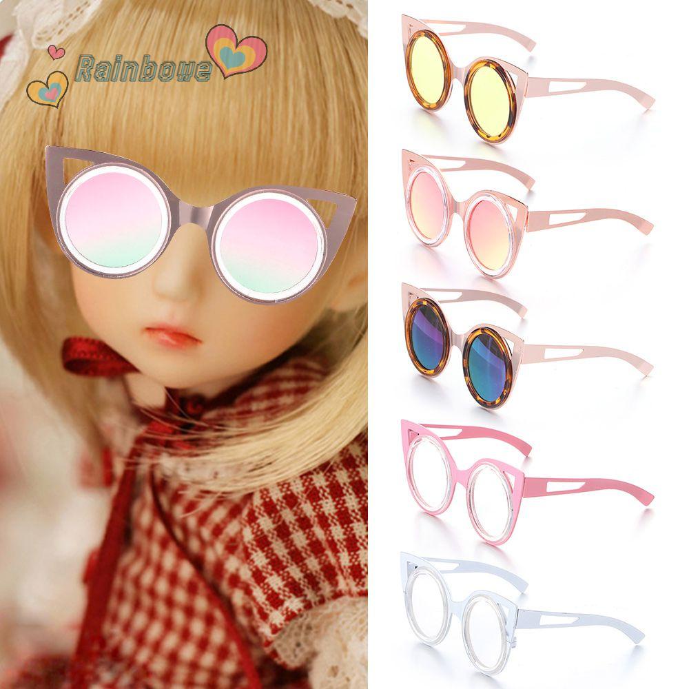 Kính Mắt Gọng Tròn Màu Cầu Vồng Dễ Thương Cho Búp Bê BJD 1 / 31 / 4