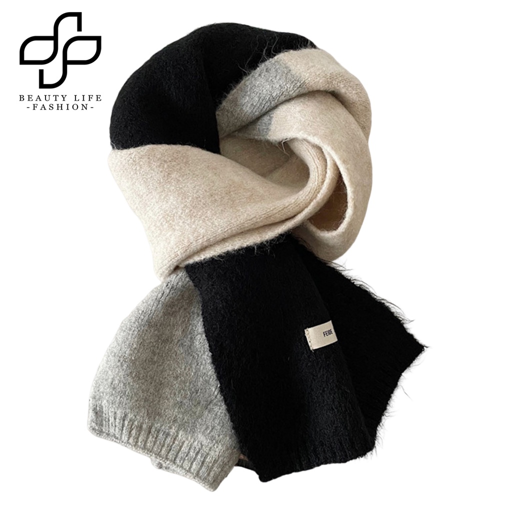 Khăn Choàng Cổ Bằng Polyester Siêu Mềm Chống Gió Giữ Ấm Mùa Thu Đông Cho Nữ