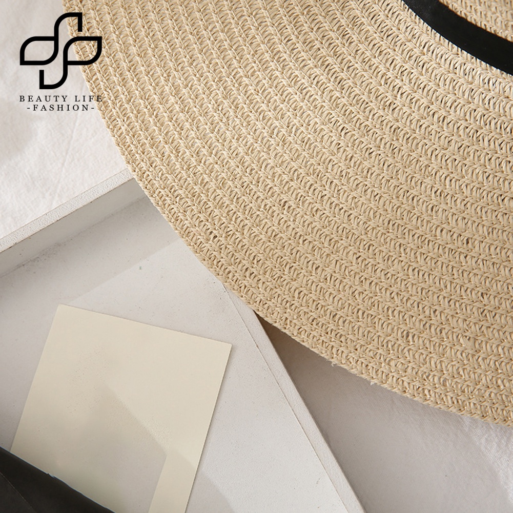 Nón Cối Rộng Vành Phối Nơ Chống Tia UV Thời Trang Đi Biển Mùa Hè Cho Nữ