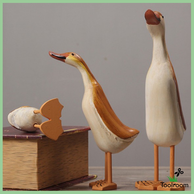 Set 3 Bức Tượng Vịt Sơn Thủ Công Trang Trí Sân Vườn