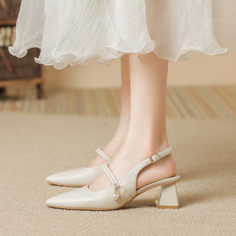 Giày Sandal Cao Gót Mũi Nhọn Thời Trang Dành Cho Nữ
