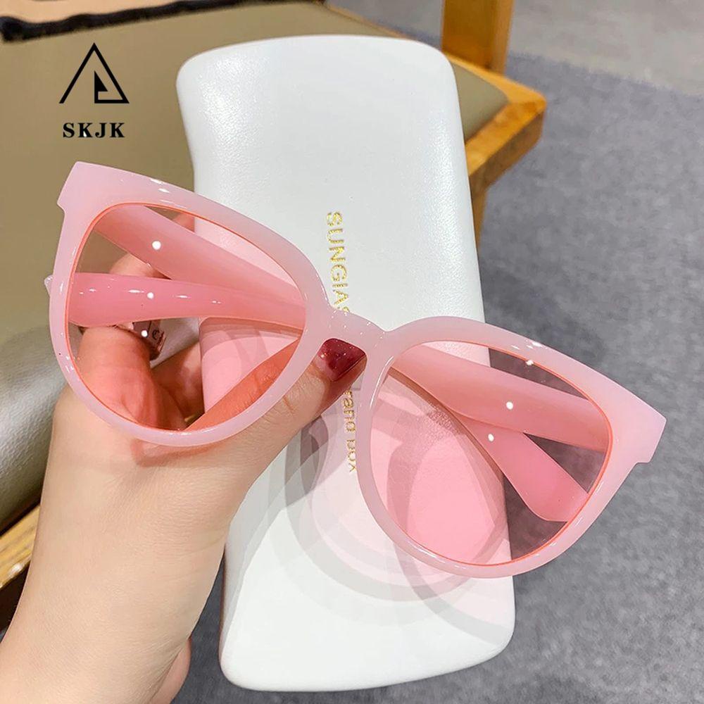 Kính Mát Gọng Tròn Oversize Phong Cách Vintage Thời Trang Cho Nữ