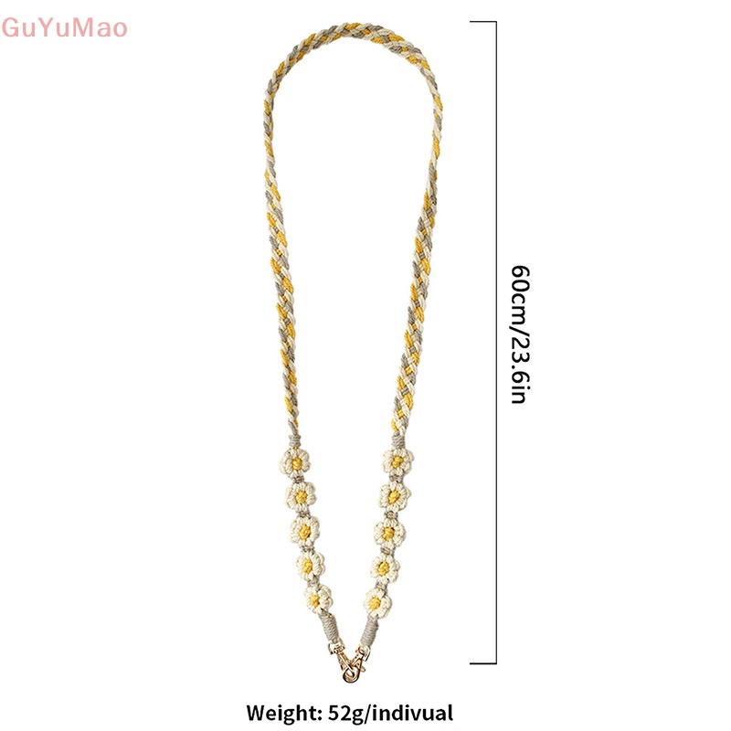 [cxGUYU] Dây Đeo Điện Thoại Dài Đeo Chéo Hình Hoa Cúc Nhỏ Có Kẹp Chống Thất Lạc PRTA