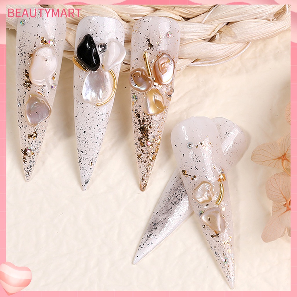 1 Hộp 12 Ngăn Đựng Hạt Kim Sa 3D Tự Trang Trí Móng Tay Cho Nữ