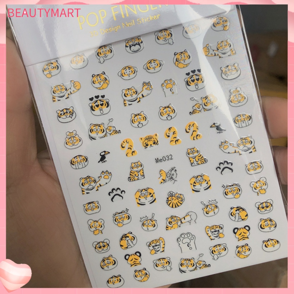 Miếng Dán Trang Trí Móng Tay Siêu Mỏng Họa Tiết Hoạt Hình Màu Nước