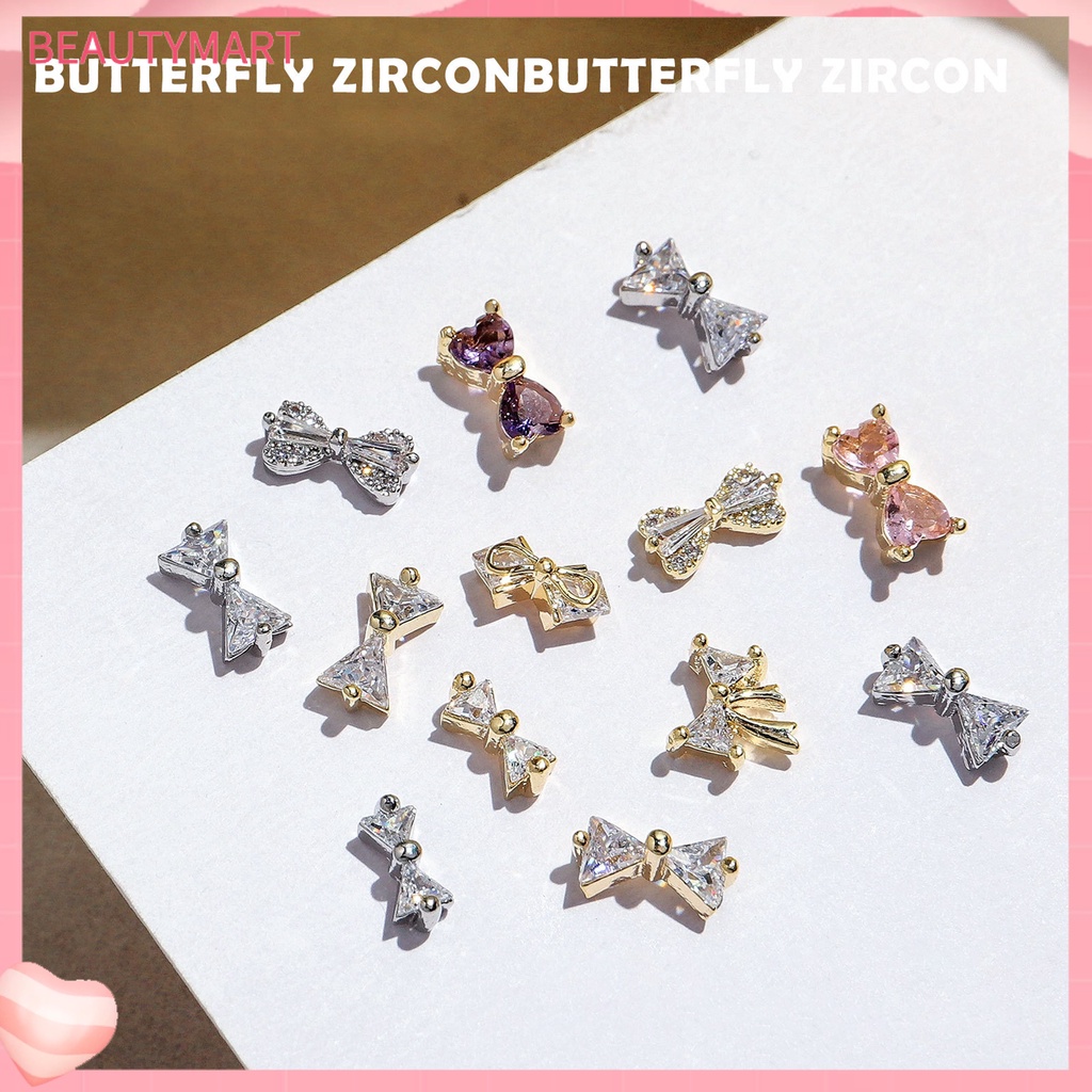 Phụ Kiện Trang Trí Móng Tay Hình Bướm 3D Lấp Lánh Dành Cho Nữ