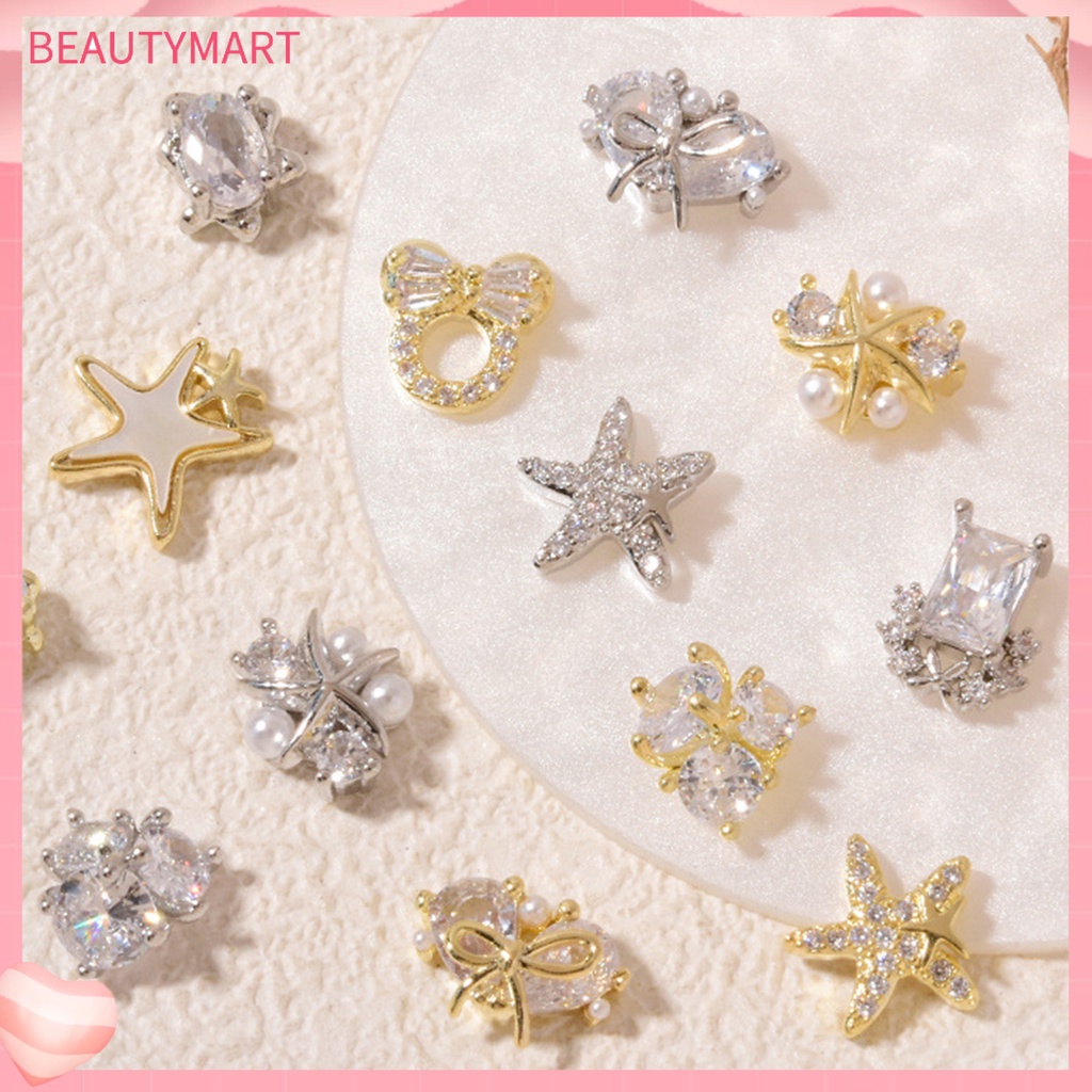 Phụ Kiện Đá Trang Trí Móng Tay Hình Sao Biển Lấp Lánh DIY