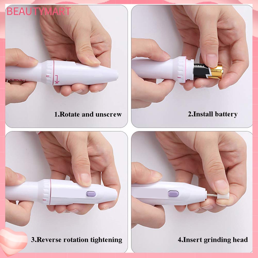 Máy Đánh Bóng Móng Tay Kèm 5 Mũi Mài Chuyên Dụng