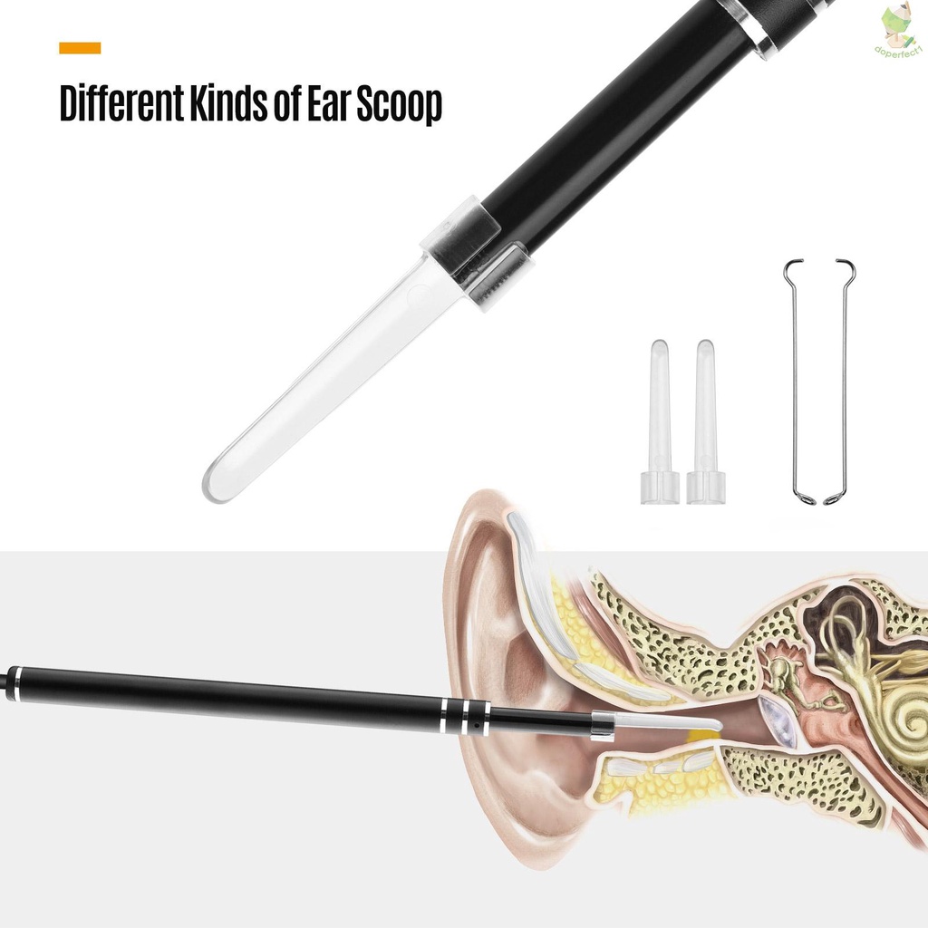 720P Visual Ear Cleaner Ear Wax Removal Endoscope Otoscope 1 Mega Pixels for Smartphone Tablet Computer Cleaning Ear Mou   Came-6.5