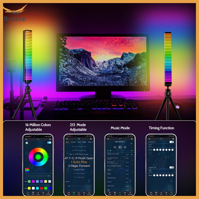 Dây Đèn Led 3d Có Điều Khiển Từ Xa Bằng Ứng Dụng Điện Thoại