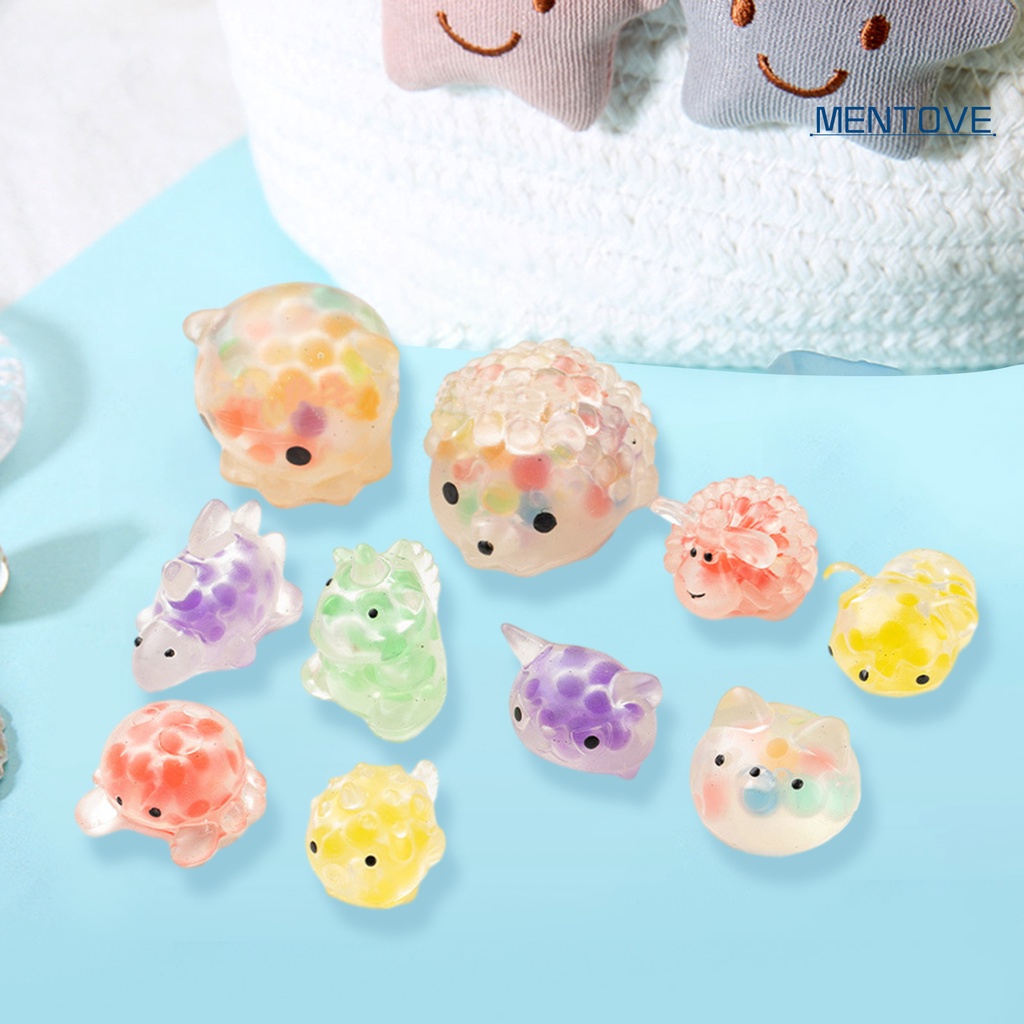 Set 10 Đồ Chơi Mềm Dẻo Giảm Căng Thẳng Hình Động Vật Xinh Xắn