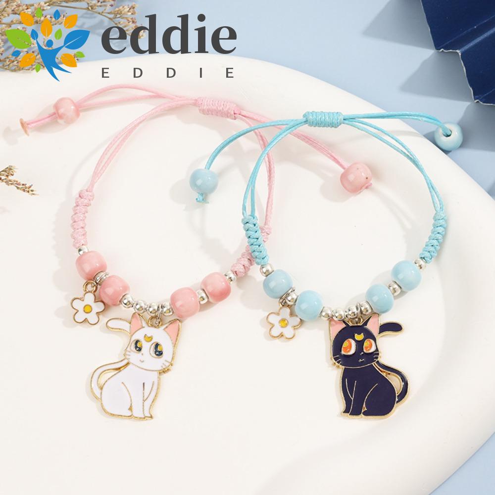 Vòng Tay Mặt Hình Mèo 26Eddie Tráng Men Sáng Tạo Thời Trang Cho Nữ