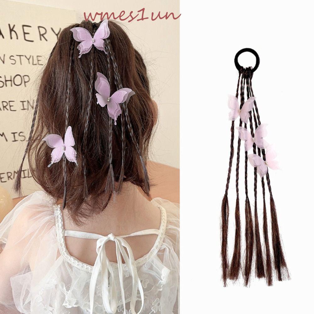 Tóc Giả Thắt Bím Đuôi Ngựa Bằng Cao Su Tự Nhiên Dễ Thương WMES15H