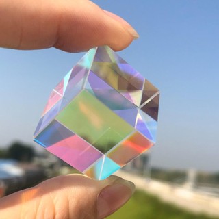 Conopery Magic Prism Cube Toy Prism Prism Sun Catcher X-Cube Dichroic Cube