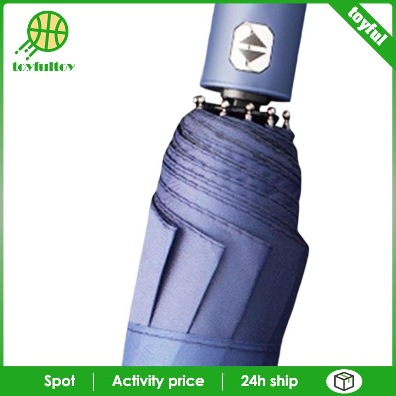 Dù Gấp Tự Động 10 Bóng LED Chống Gió Có Tay Cầm